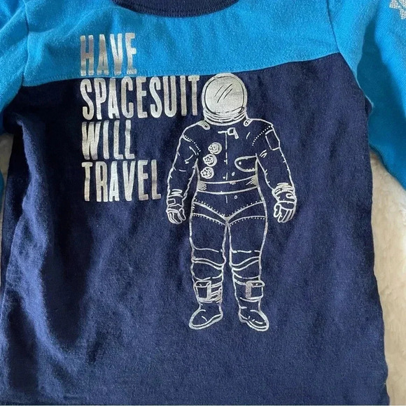 Cat & Jack 2T long sleeve space Astronaut shirt​ - Picture 3 of 5